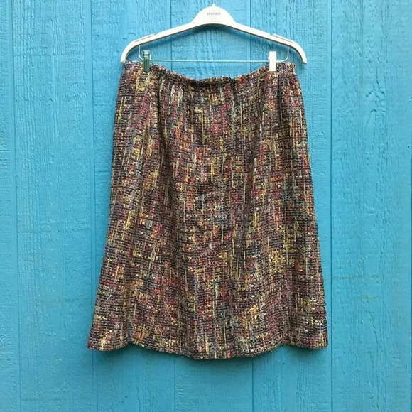NEW Cato Women’s Plus Size 18/20W Multicolor Woven Tweed Mini Skirt - Picture 4 of 4